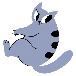 😼 고양이, 만화, 동물, 스티커, 일러스트 telegram sticker