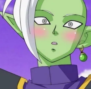 ☺️ Zamasu Dragon Ball Anime, Dibujos animados, Personaje, Zamasu, Dragon Ball, Verde, Pendientes telegram sticker