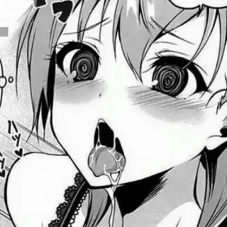 🤤 Anime, Manga, Fille, Langue, Yeux telegram sticker