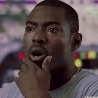 😱 homme, choqué, surprise, expression, portrait, geste de la main telegram sticker