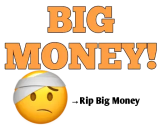 🤕 BIG MONEY! money, emoji, big, injured, wealth, bandaged telegram sticker