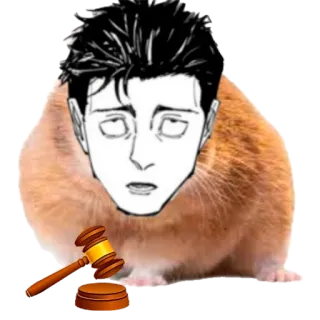 🔨 hamster, gavel, animal, meme telegram sticker