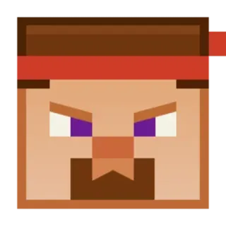 😡 pixel art, Minecraft, Steve, video game, character telegram sticker