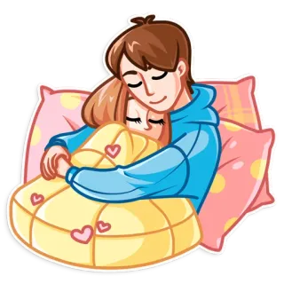 😴 Paar, Umarmung, Liebe, Zuneigung, Kuscheln telegram sticker