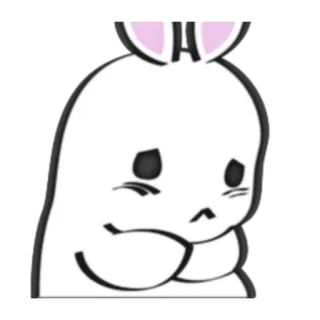 😤 lapin, mignon, triste, animal, dessin animé whatsapp sticker