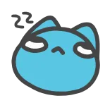 🙄 cat, blue, cute, sticker, cartoon whatsapp sticker