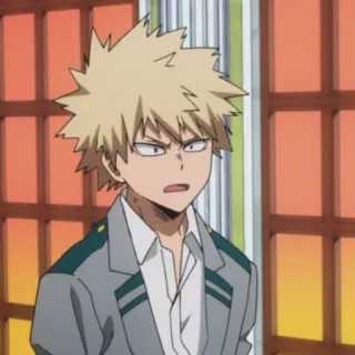 🍺 Katsuki Bakugo My Hero Academia Anime, My Hero Academia, Bakugo, Katsuki Bakugo, Karakter, Seragam sekolah telegram sticker