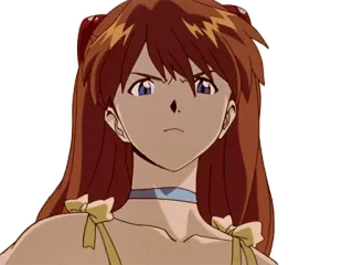 😠 Asuka Langley Soryu Neon Genesis Evangelion Anime, Gadis, Asuka, Evangelion, Rambut Merah telegram sticker