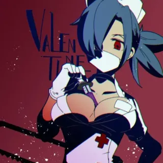 🌡 Valentine Skullgirls perawat, anime, skullgirls, valentine, video game, jarum suntik telegram sticker