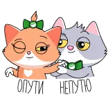 😘 chat, animaux, amour, couple telegram sticker