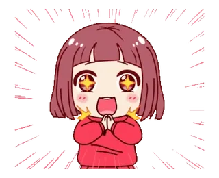 👏 Anime, Manga, Kawaii, Leuk, Blij, Meisje telegram sticker