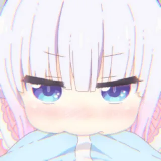 ✨ Kanna Kamui Miss Kobayashi's Dragon Maid anime, kanna, cute, dragon, maid, manga whatsapp sticker