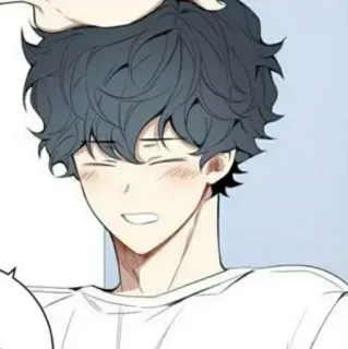 🥰 Anime, Personaje, Dibujos animados, Hombre, Feliz, Sonrisa telegram sticker