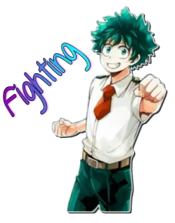 👊 Izuku Midoriya My Hero Academia Fighting anime, manga, my hero academia, deku, fighting, character, cartoon whatsapp sticker