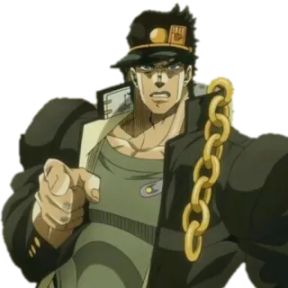 😠 Jotaro Kujo JoJo's Bizarre Adventure Anime, Manga, JoJo's Bizarre Adventure, Jotaro Kujo, Zeigen telegram sticker