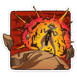 😤 vụ nổ, phim hoạt hình, tức giận, nữ, giả tưởng, sức mạnh telegram sticker