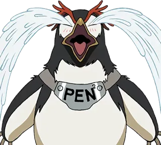 😀 PEN² penguin, crying, anime, tears telegram sticker