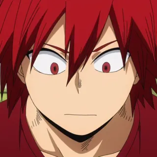 📚 Eijiro Kirishima My Hero Academia anime, red hair, kirishima, my hero academia, cartoon telegram sticker