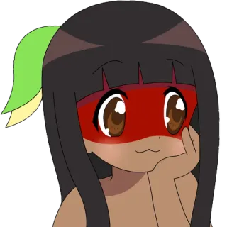 😕 애니메이션, 소녀, 귀여운, 만화, 카툰 telegram sticker