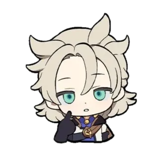 🦪 Albedo Genshin Impact Anime, Spiel, Albedo, Genshin Impact, Charakter, Blond telegram sticker