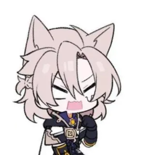 😠 Albedo Genshin Impact Anime, Sticker, Kawaii, Genshin Impact, Albedo, Chibi whatsapp sticker