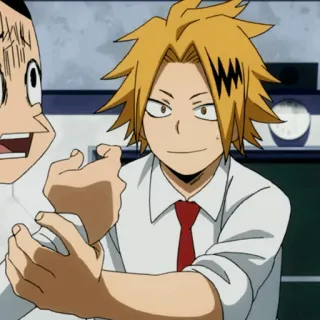 ⚡️ Denki Kaminari My Hero Academia Anime, My Hero Academia, Denki Kaminari, Personaje, Fanart whatsapp sticker