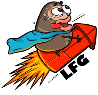 🚀 fusée, dessin animé, vol, aventure telegram sticker