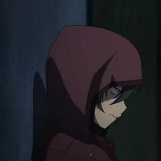 🥀 Anime, Sweat à capuche, Triste, Personnage telegram sticker