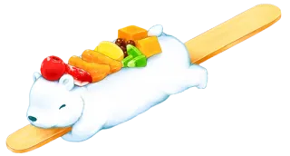 🐻 picolé, urso polar, doce, guloseima, sorvete, comida telegram sticker