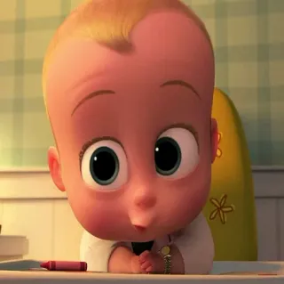 👀 Boss Baby The Boss Baby dessin animé, bébé, animation, Dreamworks, costume, cravate telegram sticker