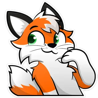 👀 vos, cartoon, dier, schattig telegram sticker