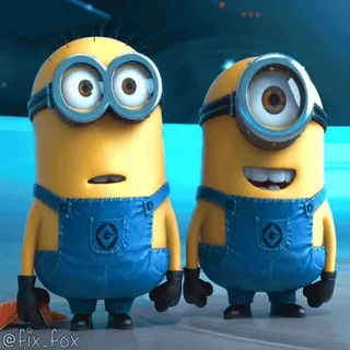 🤣 Minions Despicable Me @fix_fox Minions, Ich Einfach Unverbesserlich, Animation, Gelbe Wesen, Cartoon whatsapp sticker