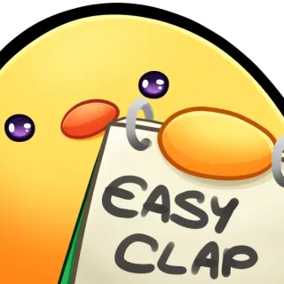 🐤 EASY CLAP aplauso fácil, meme, aplauso, jerga de internet, humor whatsapp sticker