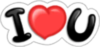 💞 I ❤️ U Liebe, Herz, Emoji, Zuneigung, Romantik telegram sticker