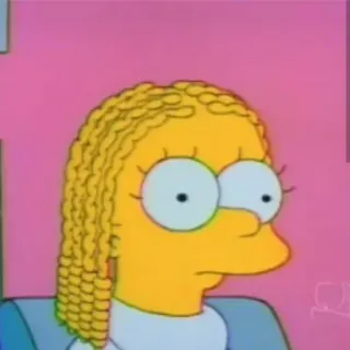 😳 Lisa Simpson The Simpsons ลิซ่า ซิมป์สัน, เดอะซิมป์สันส์, การ์ตูน, อนิเมชั่นซีรีส์ telegram sticker