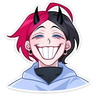 ☺️ Dessin animé, Diable, Démon, Animé, Personnage, Cornes telegram sticker