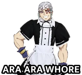 ✨ ARA ARA WHORE Anime, Servante, Offensant whatsapp sticker