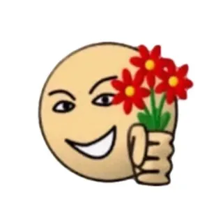 ❤️ emoji, smile, flowers, cute whatsapp sticker