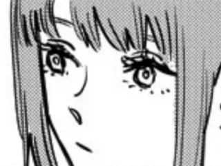 👀 woman, face, portrait, anime, manga, female telegram sticker