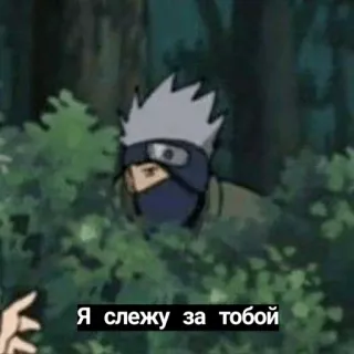 😑 Kakashi Naruto Я слежу за тобой Anime, Ninja, Kakashi, Naruto, Versteckt, Zuschauen whatsapp sticker
