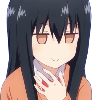 😏 anime, girl, smug, cartoon, character telegram sticker