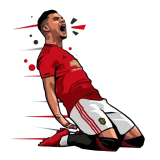 🤩 football, manchester united, football, sport, fête telegram sticker