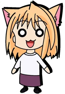 😮 Neco-Arc Kocica, Anime, Słodkie, Manga telegram sticker