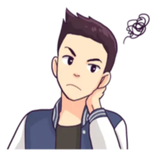 🤔 annoyed, angry, upset, frustrated, character, cartoon telegram sticker