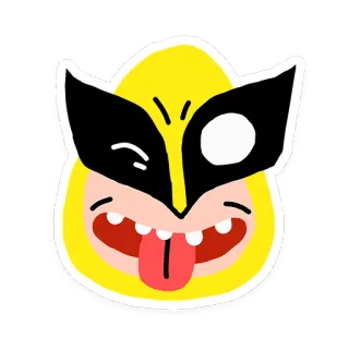 😜 Wolverine Wolverine, Marvel, Comicfigur, Superheld, Cartoon telegram sticker