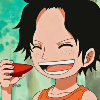 🔥 Monkey D. Luffy One Piece Anime, Cartone animato, Luffy, One Piece, Personaggio, Felice telegram sticker