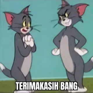 🥺 Tom Cat Tom and Jerry TERIMAKASIH BANG telegram sticker