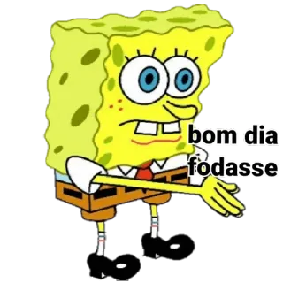 🌞 Spongebob bom dia fodasse Spongebob, cartoon, morning, greeting, rude telegram sticker