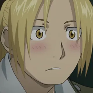 😳 Edward Elric Fullmetal Alchemist อนิเมะ, หน้าแดง, อาย, แขนกลคนแปรธาตุ, นักเล่นแร่แปรธาตุ, เอ็ดเวิร์ด เอลริค telegram sticker