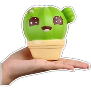 🌵 cactus, carino, kawaii, pianta, giocattolo, verde whatsapp sticker